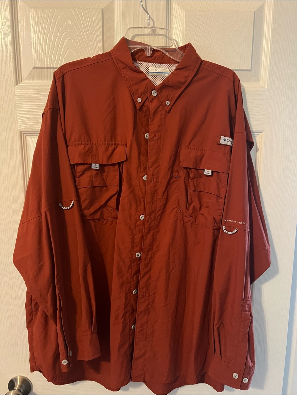 For the UT fans out there! Columbia Men's Rust Red Button-Down Fishing Shirt